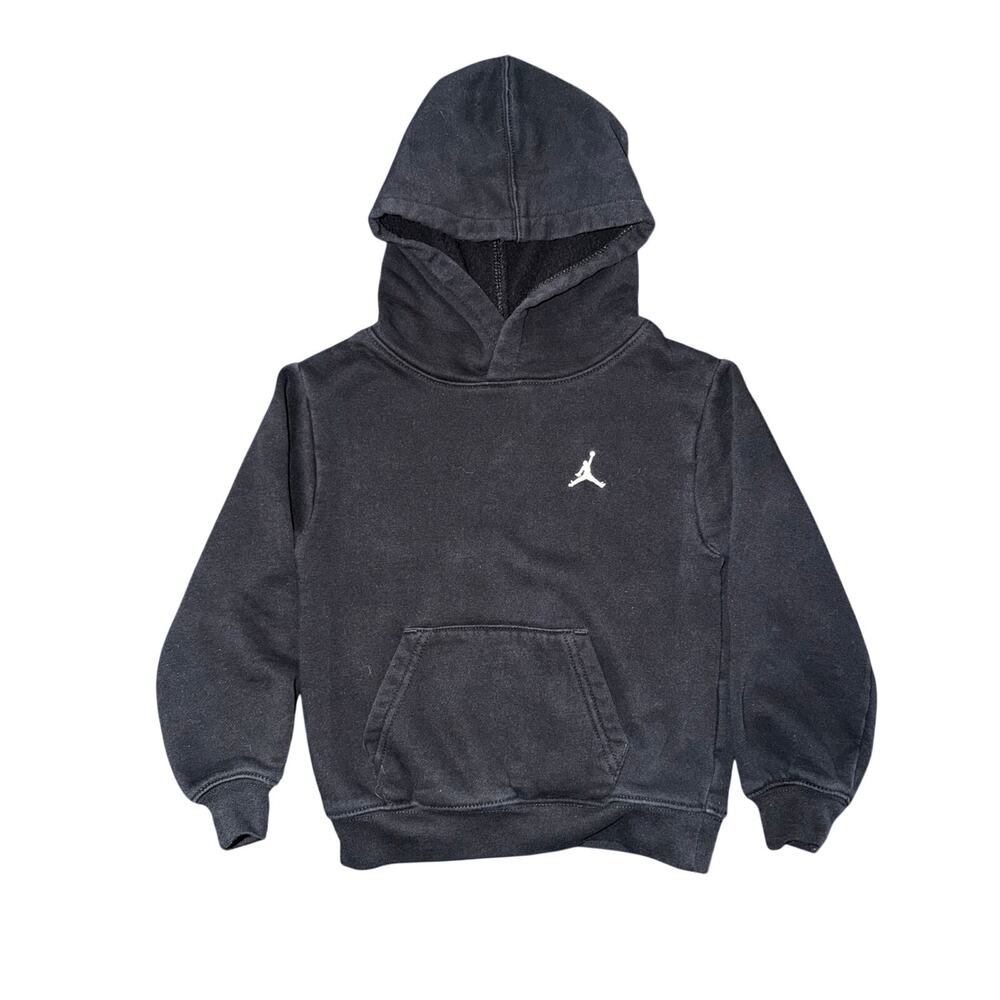 Jordan Kids Brooklyn Hoodie Boys Black Hooded Sweatshirt - Size: XS (4)